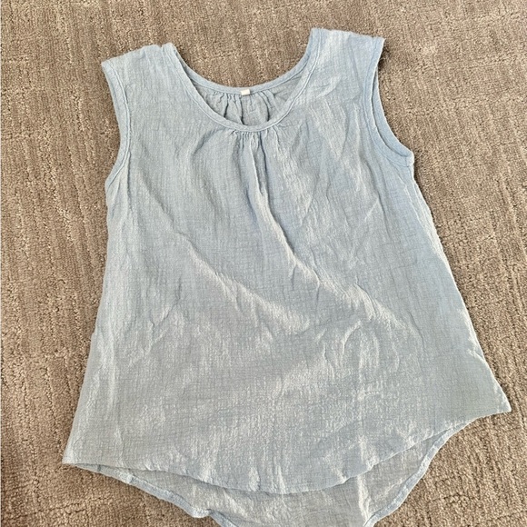Blue linen tank top small - Picture 2 of 3